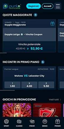 puntoscommesse giochi del soldi veri